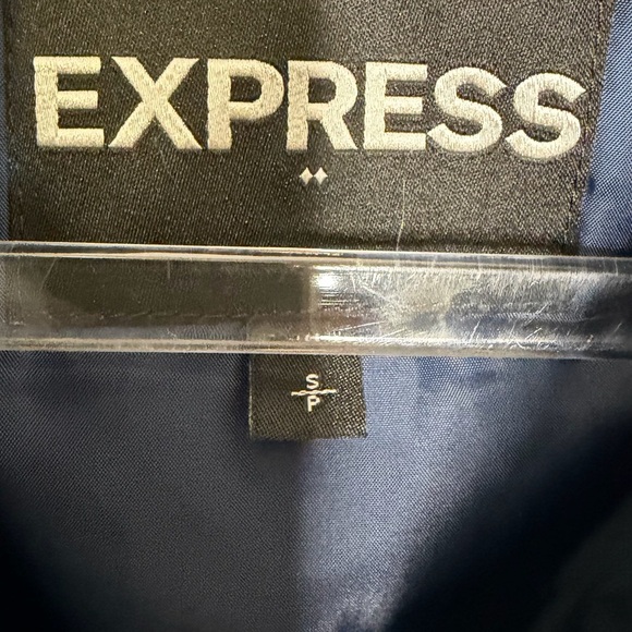 Express - Men’s Wine/Burgundy Bomber Jacket Coat Zip Up Gray Hood Small - Picture 5 of 8